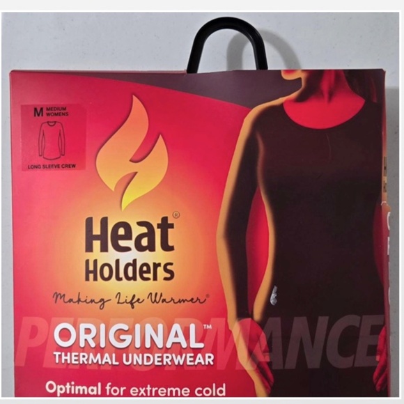 New Heat Holders Shirt Womens Medium Thermal Black Top Long Sleeve Active Outdoo - Picture 3 of 15